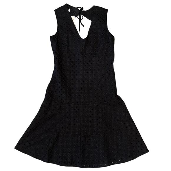 CARACTÈRE Black Eyelet Fit & Flare Dress – IT 40 / US 4 - Picture 1 of 7